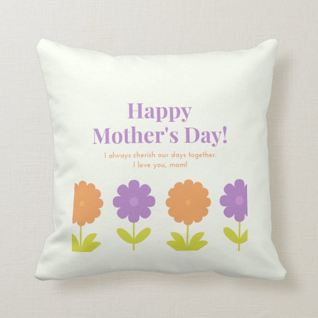 Mother's day throw pillow