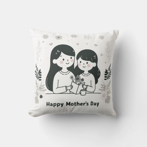 Mothers day throw pillow