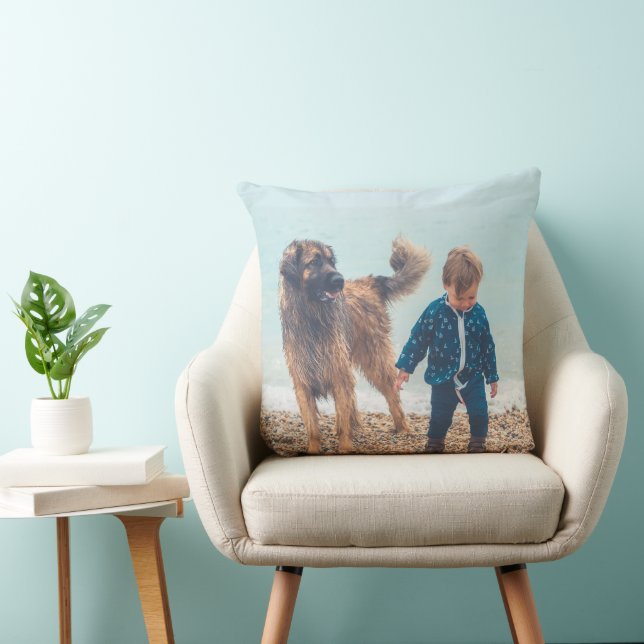 Mother's Day Throw Pillow Two Photo Personalized (Chair)