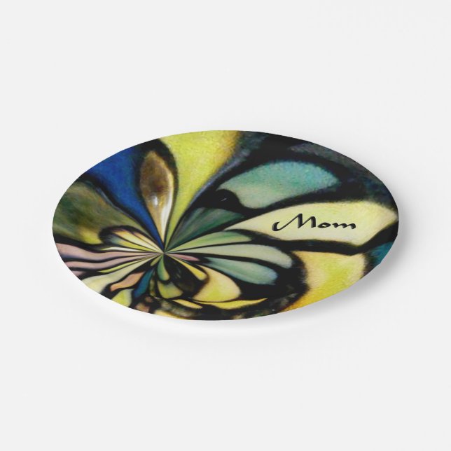 Mothers Day Tiffany Silks Paper Plates (Angled)