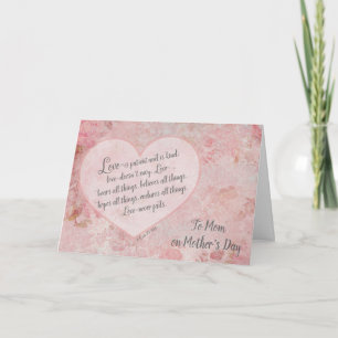 Mother's Day to Mom Scripture 1 Cor 13 Card