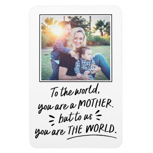 Mothers Day To Us You Are The World Photo Magnet