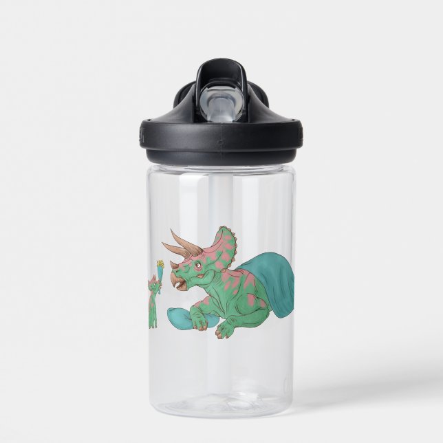 Mother's Day Triceratops Water Bottle (Front)