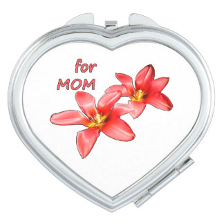 Mother's Day - Tulips For Mom - Illustration |  Compact Mirror