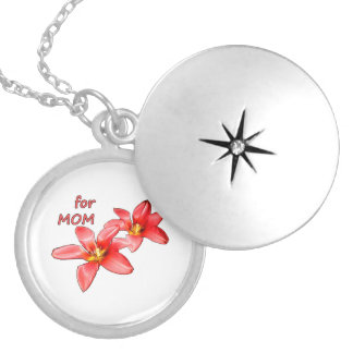 Mother's Day - Tulips For Mom - Illustration |  Locket Necklace