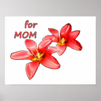 Mother's Day - Tulips For Mom - Illustration |  Poster
