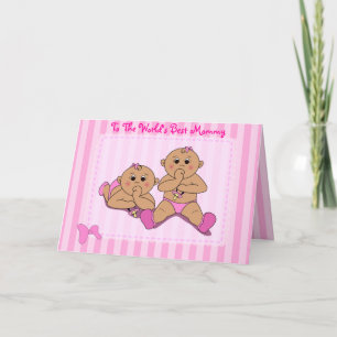 Mother's Day - Twin Baby Girls Card