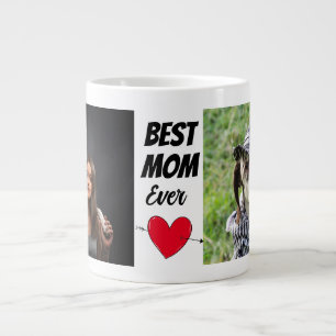 Mothers Day..two dog photos & text personalized Giant Coffee Mug