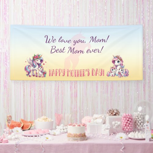 Mothers Day Unicorn_Themed Party Banner