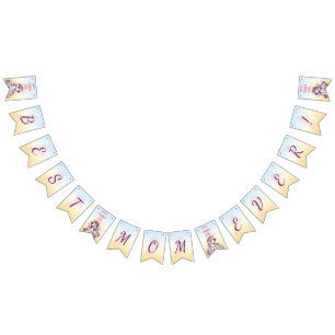 Mother's Day Unicorn-Themed Party Bunting Flags