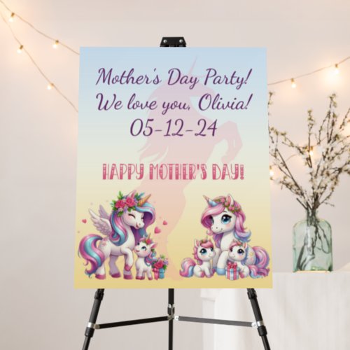 Mothers Day Unicorn_Themed Party Foam Board