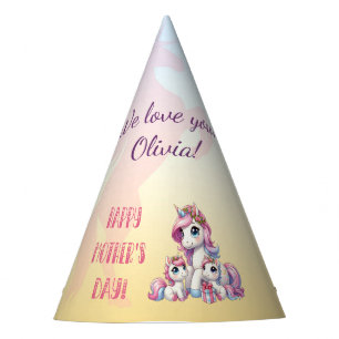 Mother's Day Unicorn-Themed  Party Hat