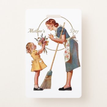 Mothers Day Vintage Badge by KraftyKays at Zazzle