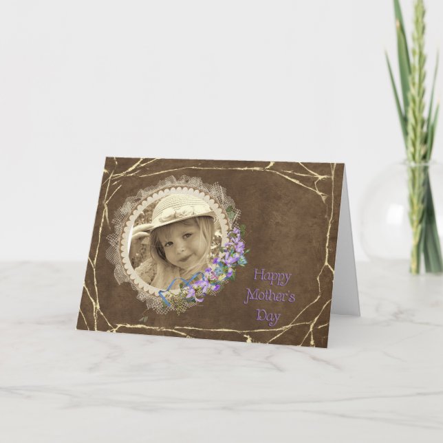 Mother's Day Vintage Photo Card (Front)
