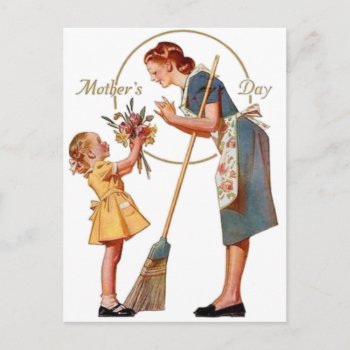 Mothers Day Vintage Postcard by KraftyKays at Zazzle