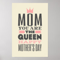 Mother's Day Vintage Style Text Design Poster
