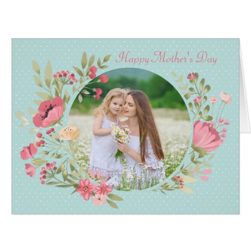 Mothers Day Watercolor Floral Personalized Photo