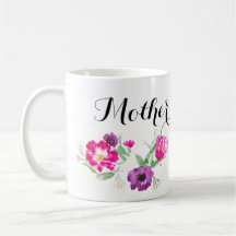 Mother's Day Watercolor Flowers Mug