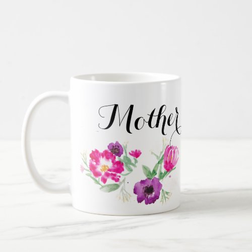 Mothers Day Watercolor Flowers Mug