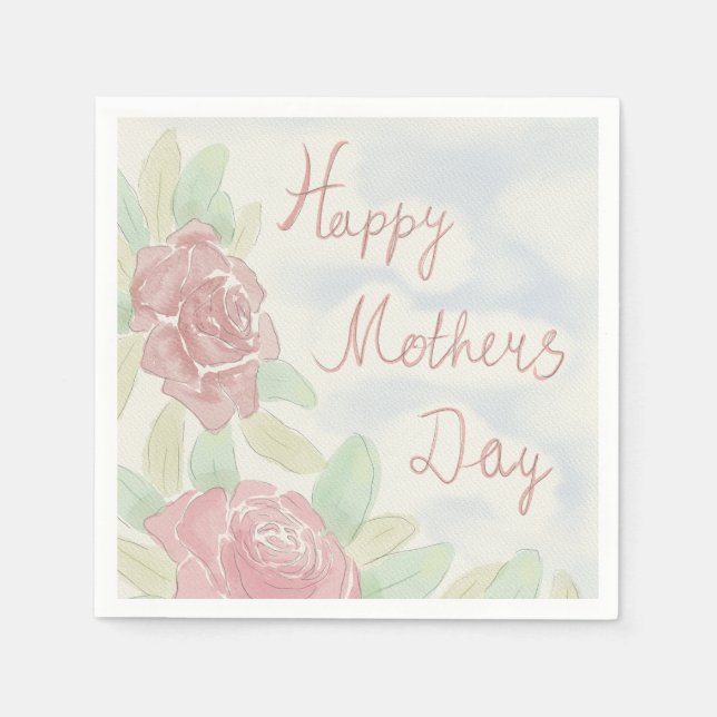 Mother's day watercolor napkins (Front)