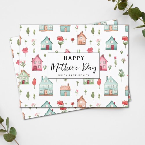 Mothers Day Watercolor Real Estate Holiday Postcard
