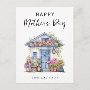 Mother's Day Watercolor Real Estate Promotional Holiday Postcard