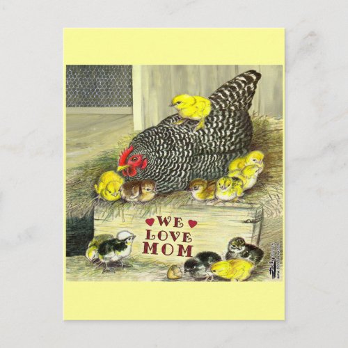 Mothers Day  We Love Mom Postcard