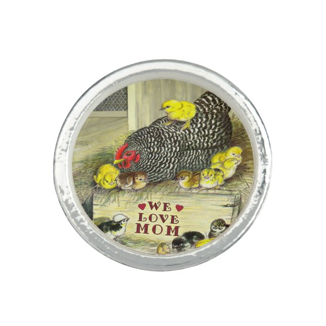 Mother's Day:  We Love Mom! Ring (Front)