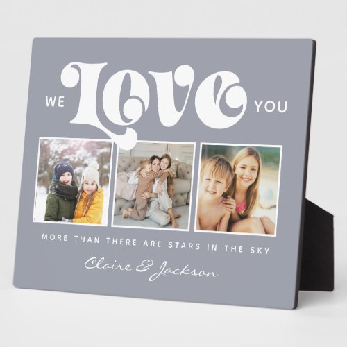 Mothers Day We love You Mom Family Photo Collage Plaque