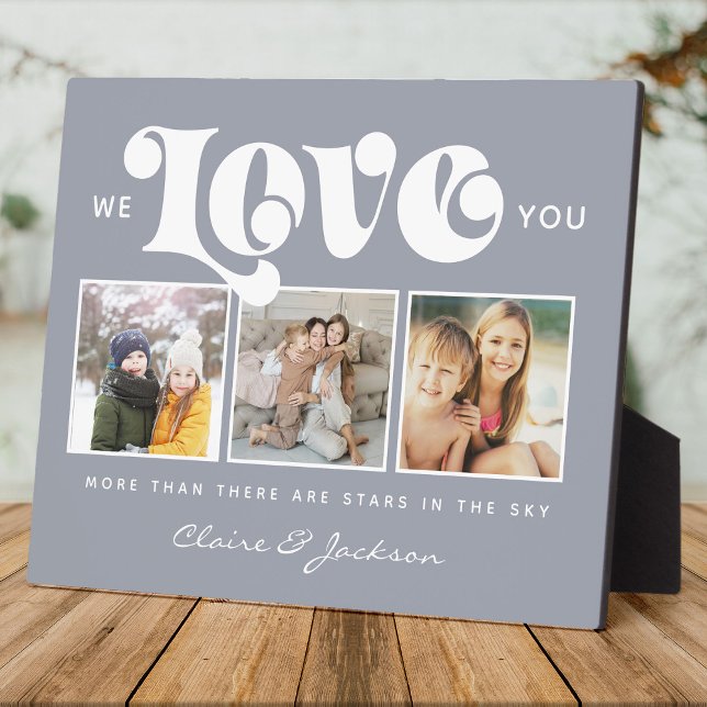 Mother's Day We love You Mom Family Photo Collage Plaque (Creator Uploaded)
