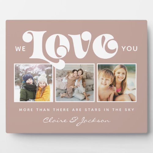 Mothers Day We love You Mom Family Photo Collage Plaque