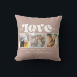 Mother's Day We love You Mom Family Photo Collage  Throw Pillow<br><div class="desc">We love you,  Mom: For the Best Mom Ever in your life a modern,  trendy instagram family photo collage throw pillow with modern script typography and your personal name and message on dark rich blush pink.</div>