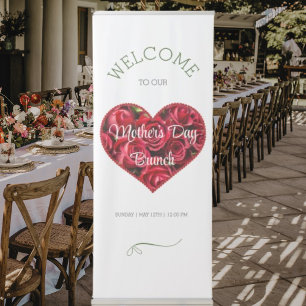 Mothers Day Welcome Vertical Retractable Banner
