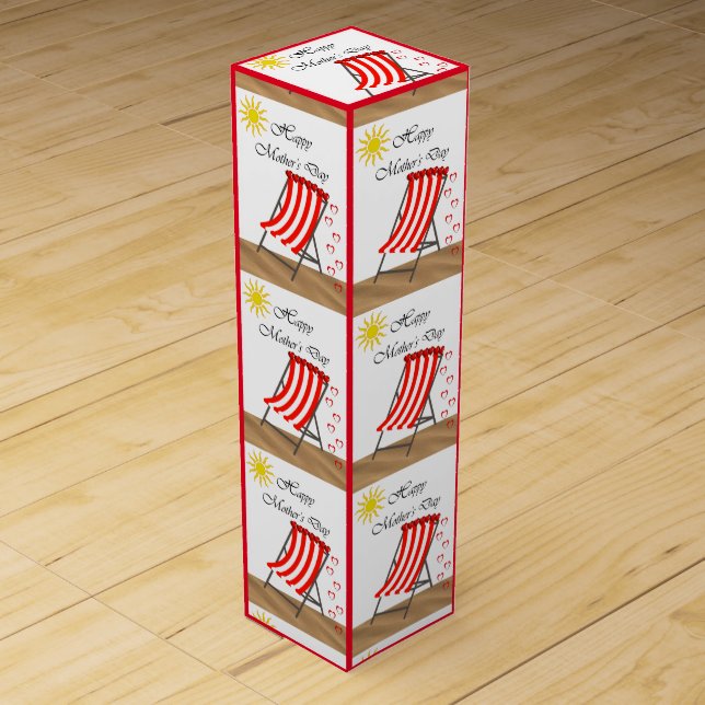 Mother's Day Wine Box, Wine Gift Box (Front)