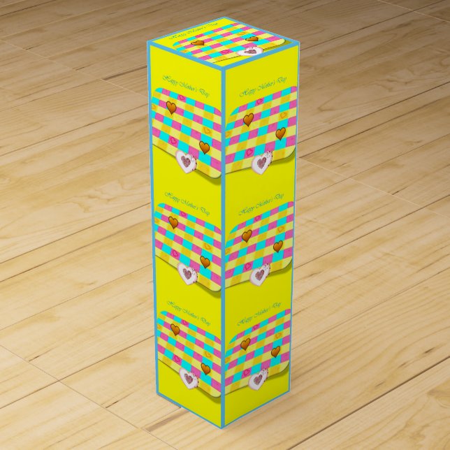 Mother's Day Wine Box, Wine Gift Box (Front)