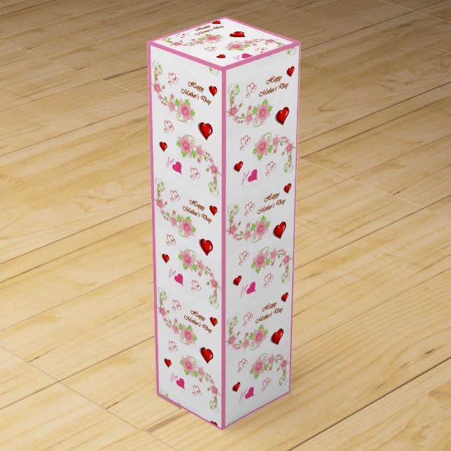 Mother's Day Wine Box, Wine Gift Box (Front)