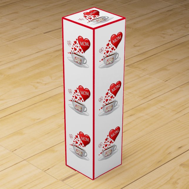 Mother's Day Wine Box, Wine Gift Box (Front)