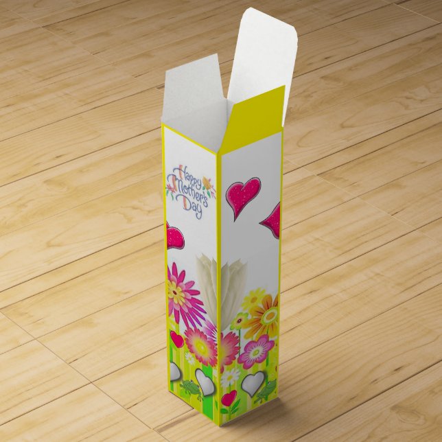 Mother's Day Wine Box, Wine Gift Box (Opened)