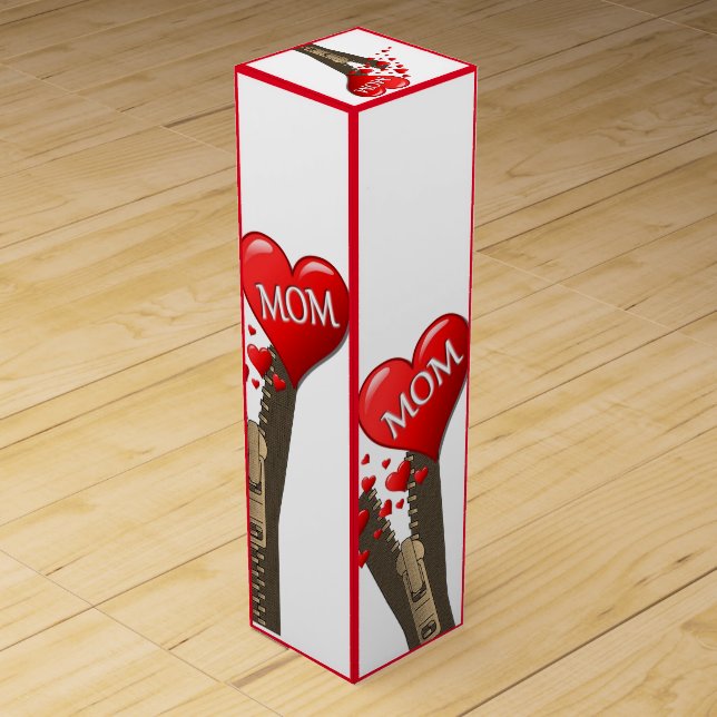 Mother's Day Wine Box, Wine Gift Box (Back)