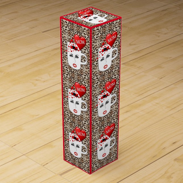 Mother's Day Wine Box, Wine Gift Box (Front)