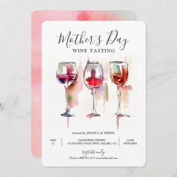 Mother's Day Wine Tasting Invitation by mistyqe at Zazzle