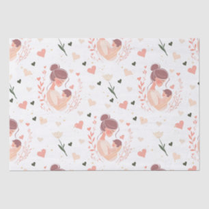 Mother's Day with Floral and Heart Tissue Paper