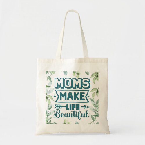 Mothers Day Word Art With Foliage Tote Bag