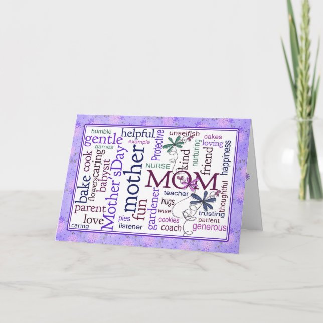 Mother's Day Word Cloud Card (Front)
