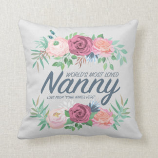 Mother's Day - World's Most Loved Nanny Throw Pillow
