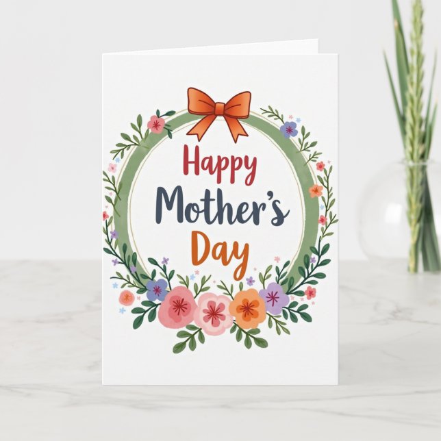Mothers Day Wreath Card (Front)