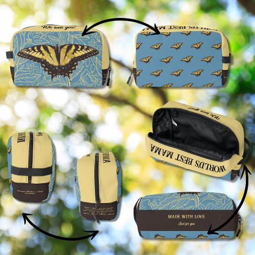 Mothers Day Yellow Butterfly Cosmetic Bag 