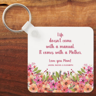 Mother's Floral Keychain