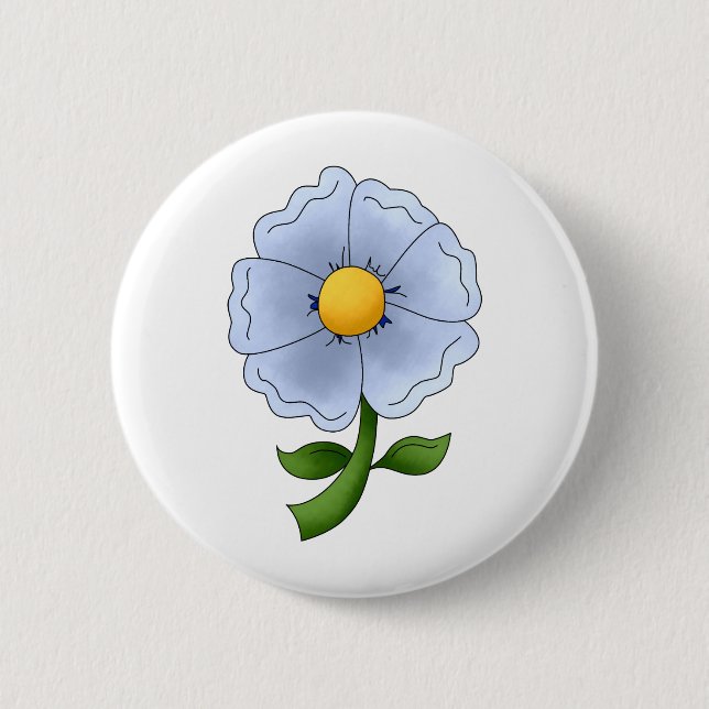 Mother's Flowers · Blue Flower Button (Front)