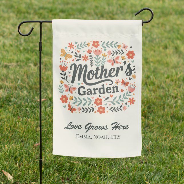 Mother's Garden Love Grows Here Flag (Mothers Love Grows Here garden flag)